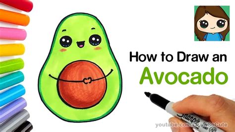 How to Draw an Avocado Cute and Easy .